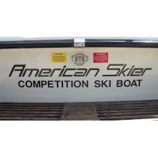 Decal "COMPETITION SKI BOAT" - White